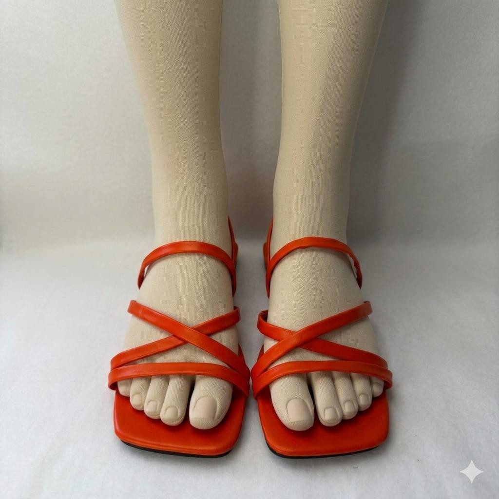 Womens Sandals Orange Size 7.5 US