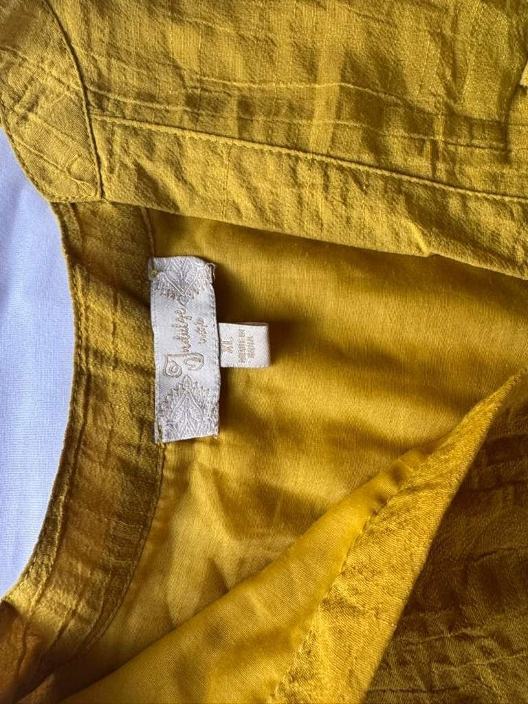 Mustard Yellow , Long Sleeved Mini Dress Size XL