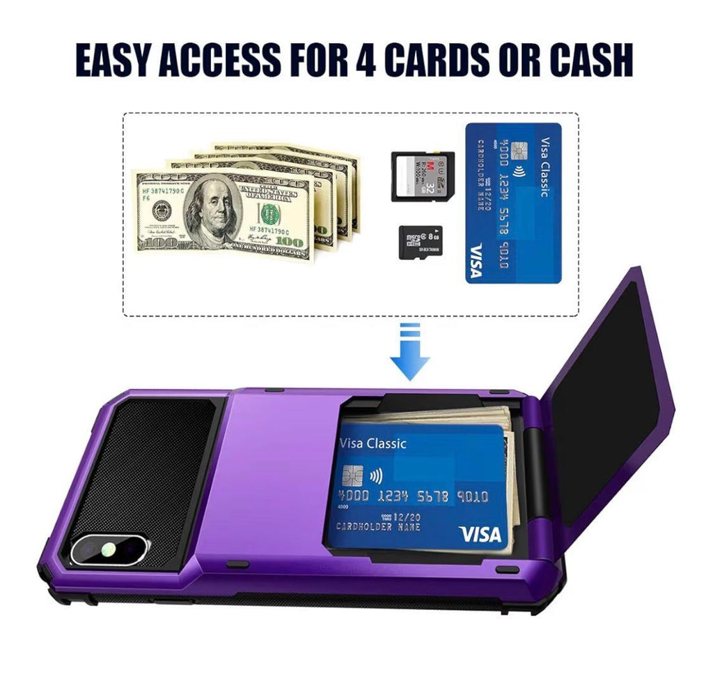 ELOVEN Case for iPhone Xs Max Case with Card Holder Wallet Case Hidden Credit