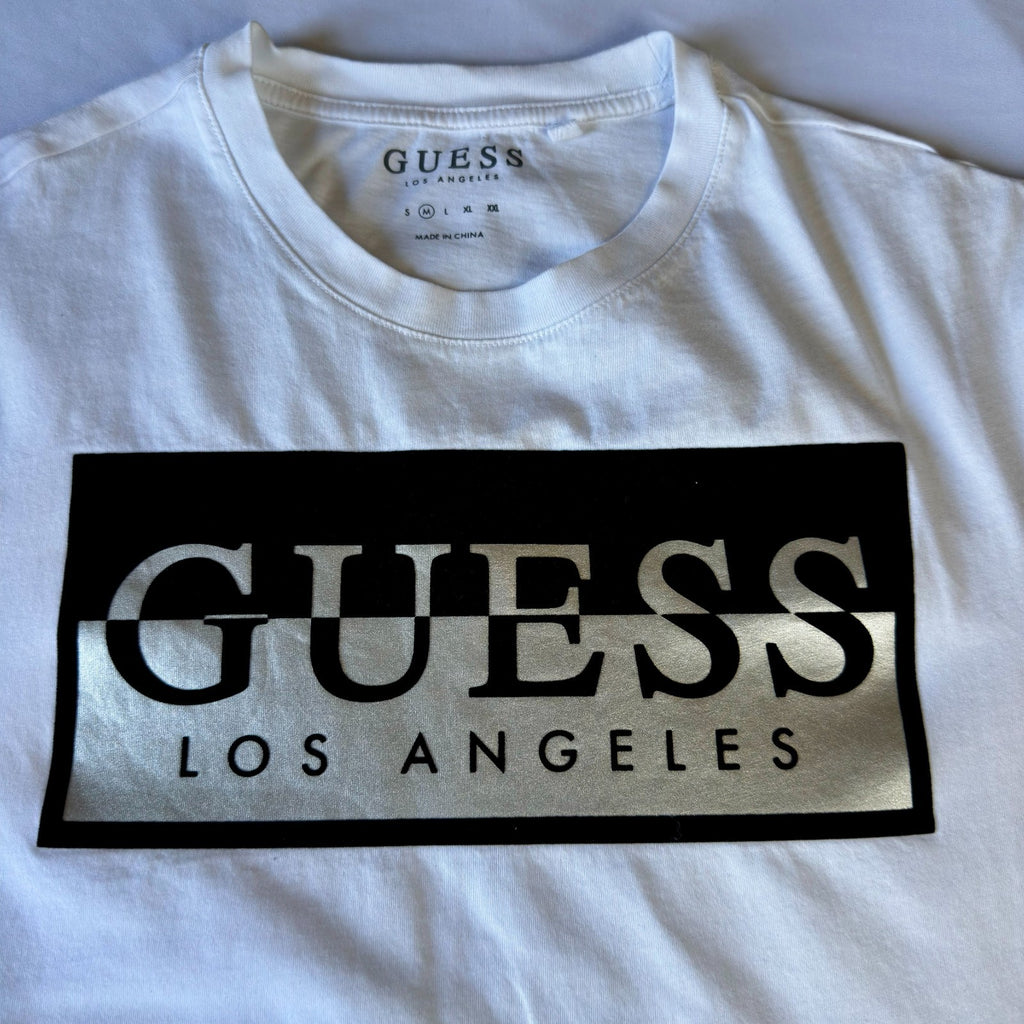 Guesse Los Angeles men's Crew Neck Logo T-Shirt, Size M