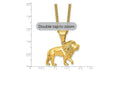 Yellow Stainless Steel Lion Head Charm Pendant Necklace with Chain 24 inches