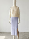 Winter Sleeveless Vest Paired with a Hight Waisted Slip Bodycon Skirt a Vintage