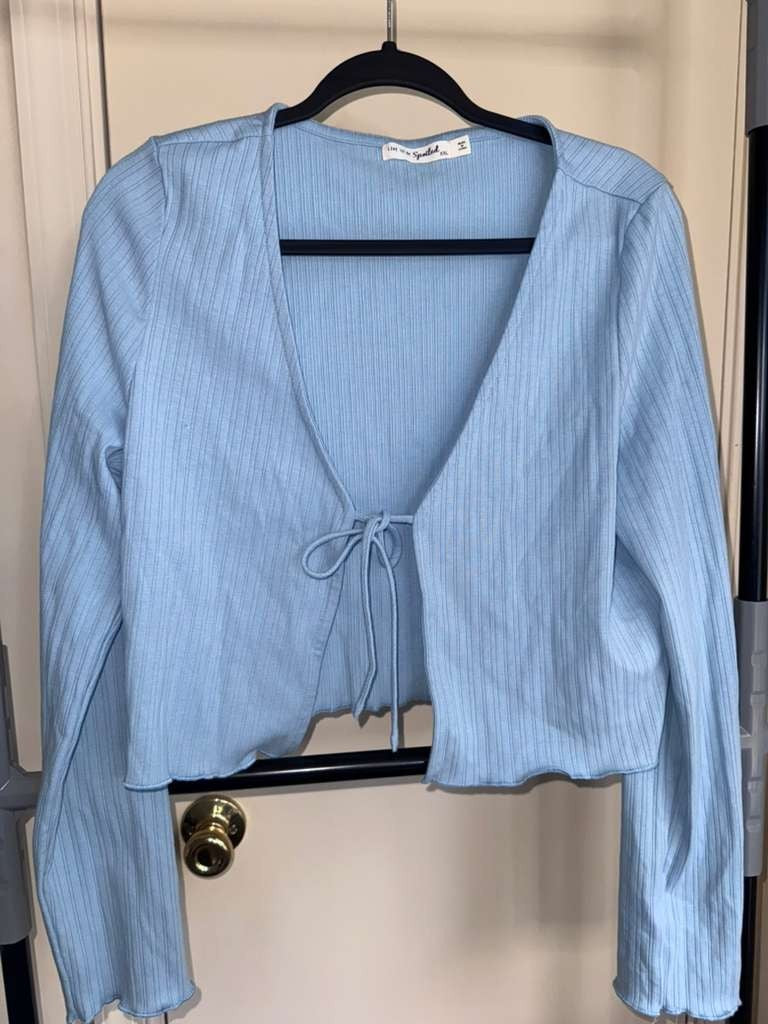 Juniors' Live To Be Spoiled Skater Dress with Knit Tie-Front Cardigan