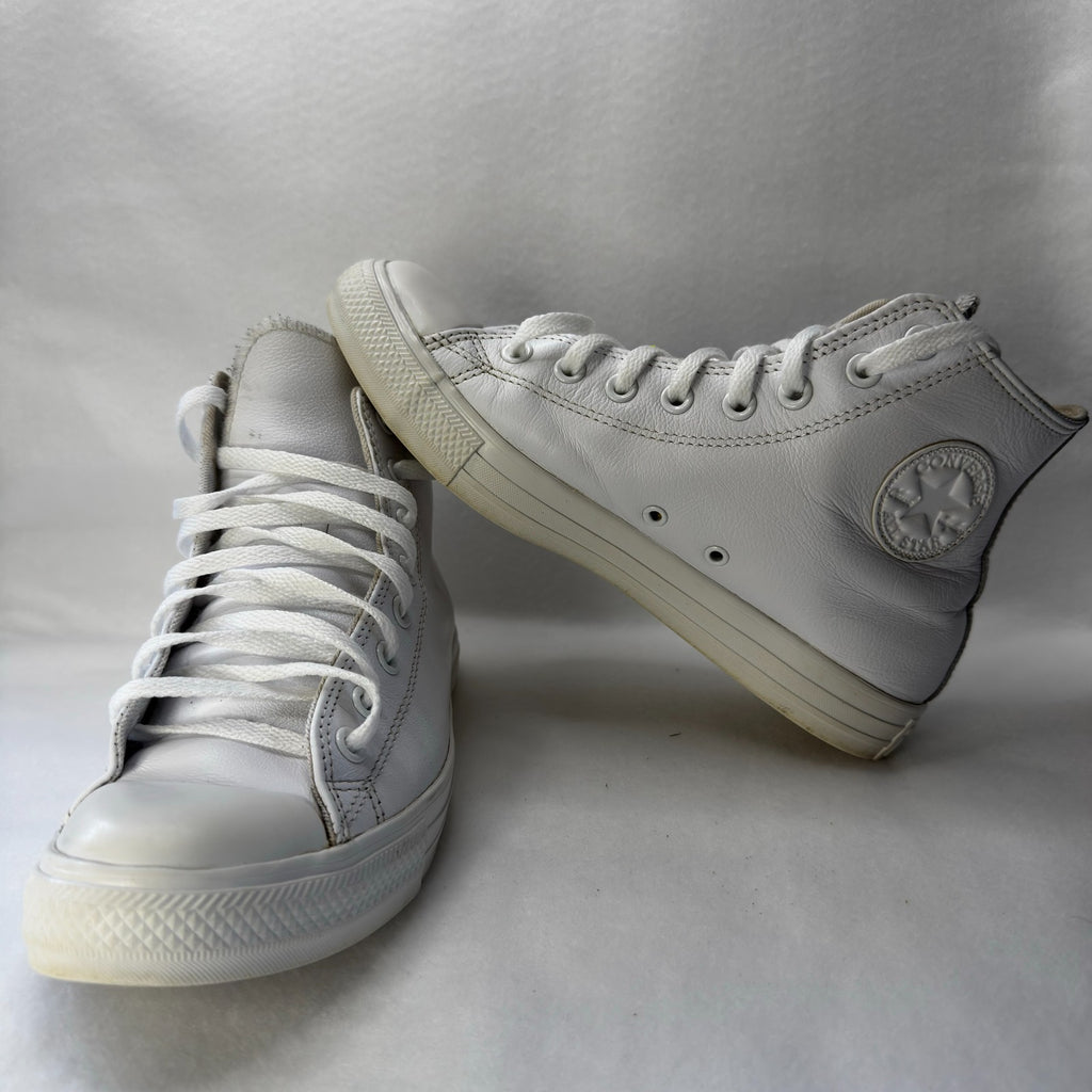 Converse Chuck Taylor All Star Leather Shoes White Size 7.5 US