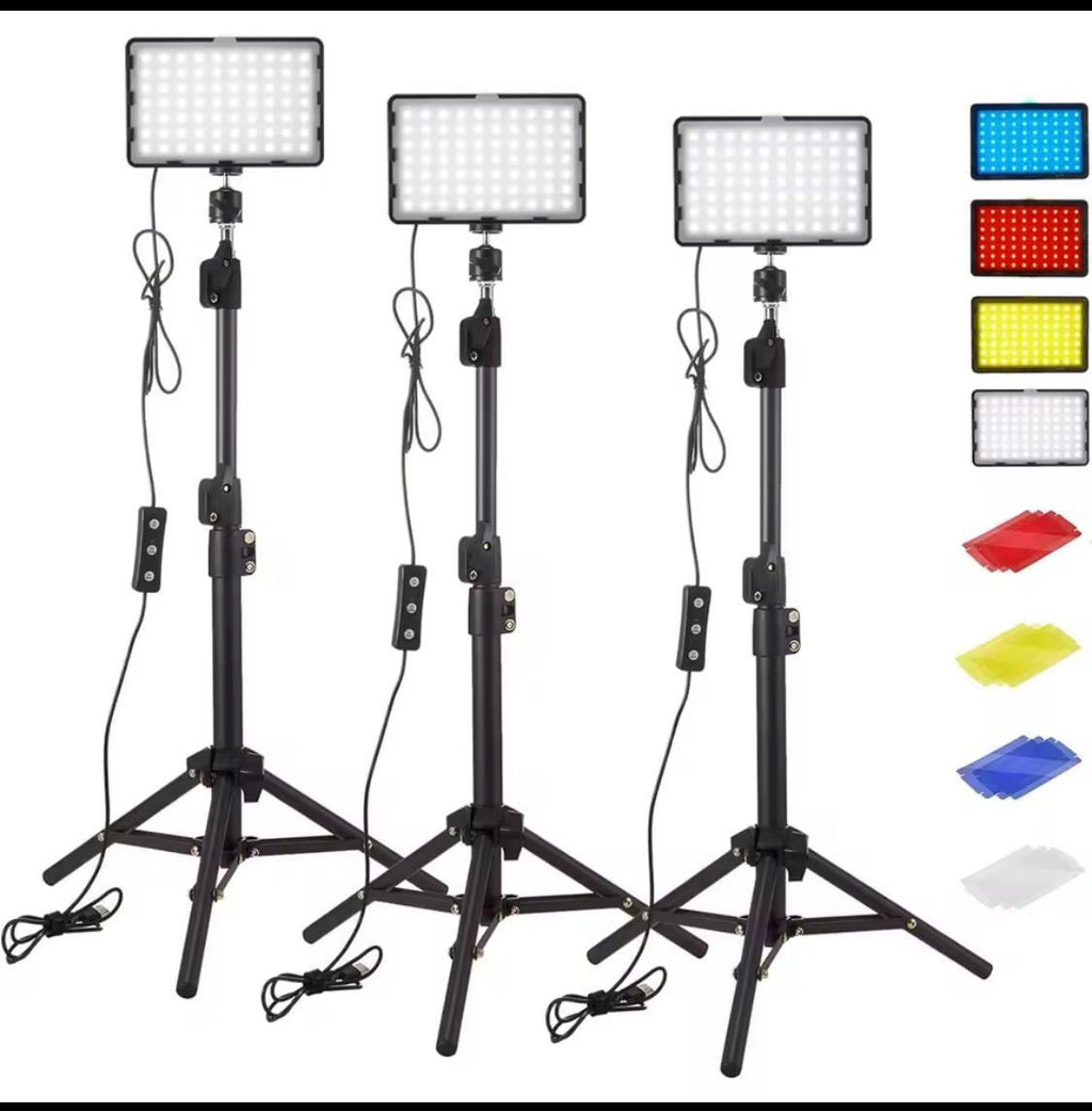LED Photography Video Light Panel Lighting Photo Studio Lamp Kit With Tripod