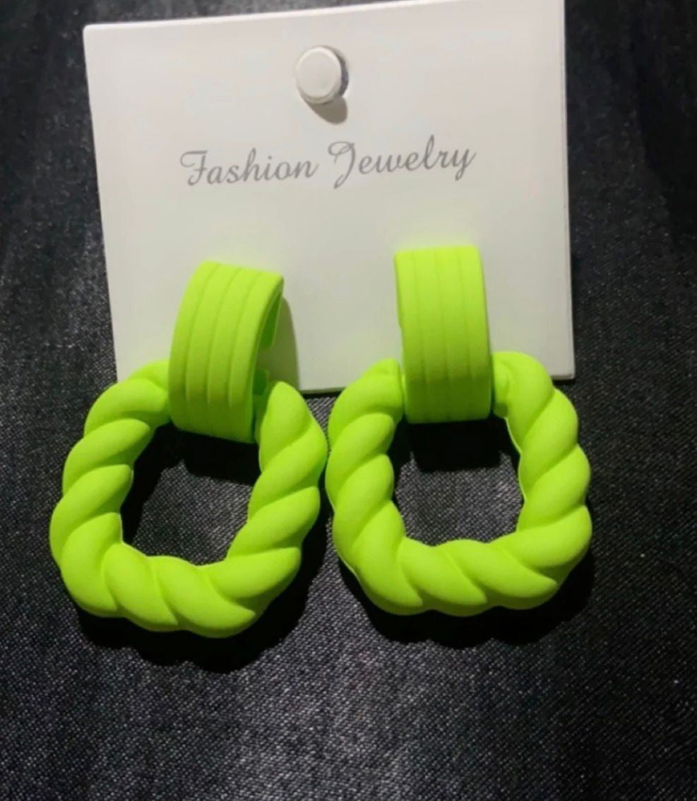 Square Earrings Acrylic Women's,girls About 30mm×41mm