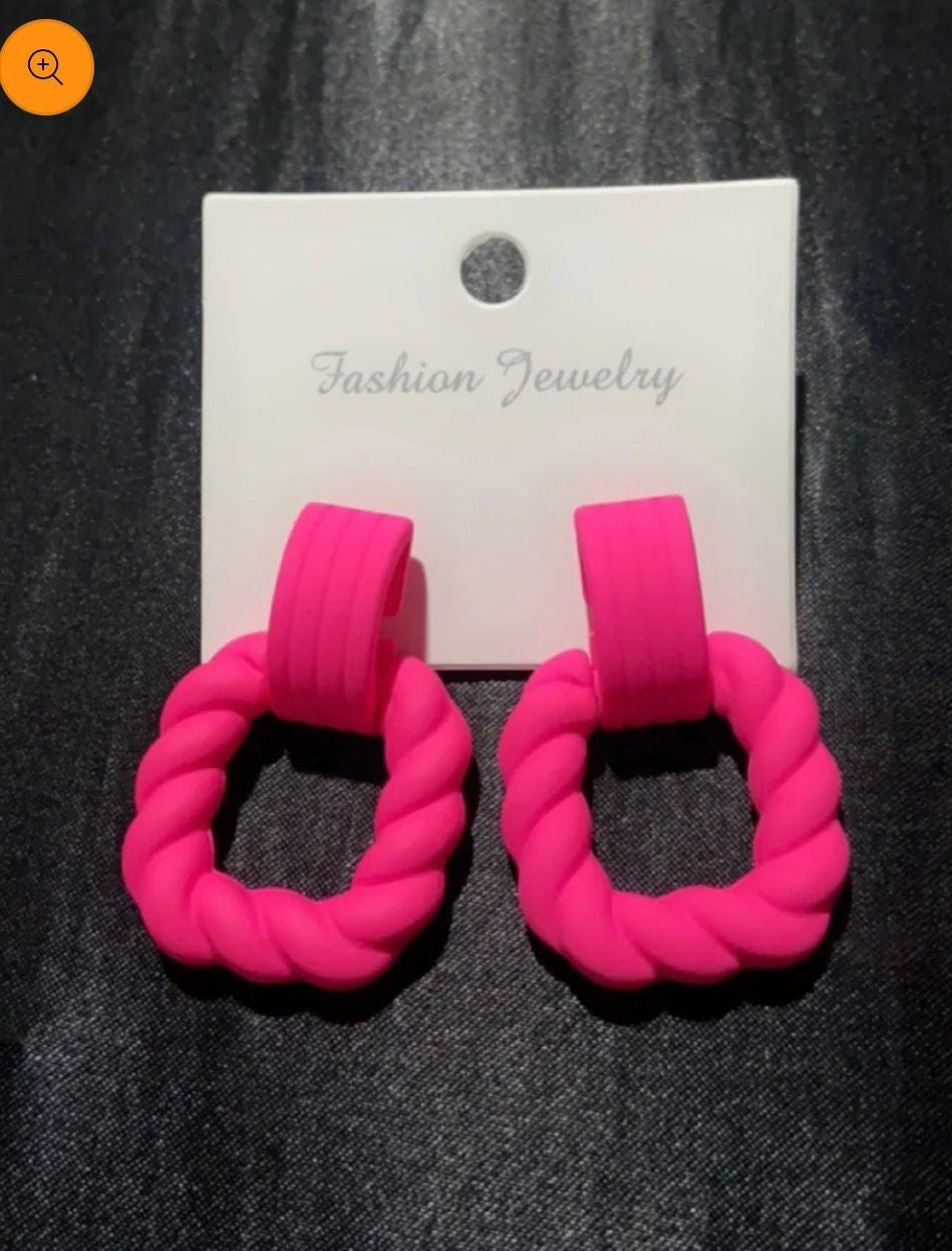 Square Earrings Acrylic Women's,girls About 30mm×41mm