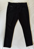Benjamin Black Jeans Mens 34x32 Blue Cotton Denim Straight Leg Stretch Slim Fit