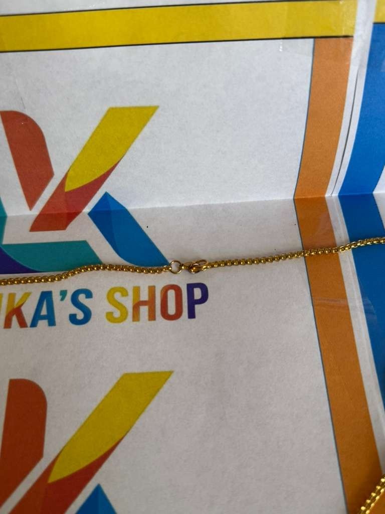 Yellow Stainless Steel Lion Head Charm Pendant Necklace with Chain 24 inches