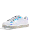 LUCKY STEP Women's Platform Glitter Sneakers | Sparkly Bling Shiny Dressy.