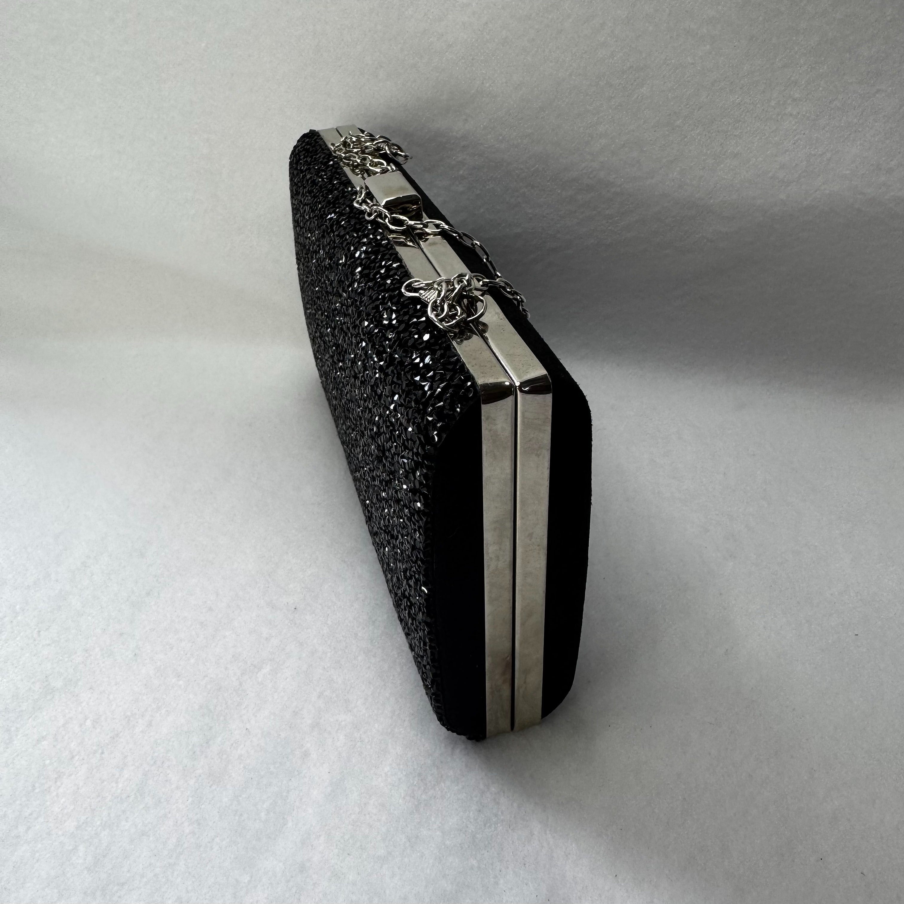 Glitter Evening Clutch Bag Double side Diamond Bag Crossbody Purse Wedding