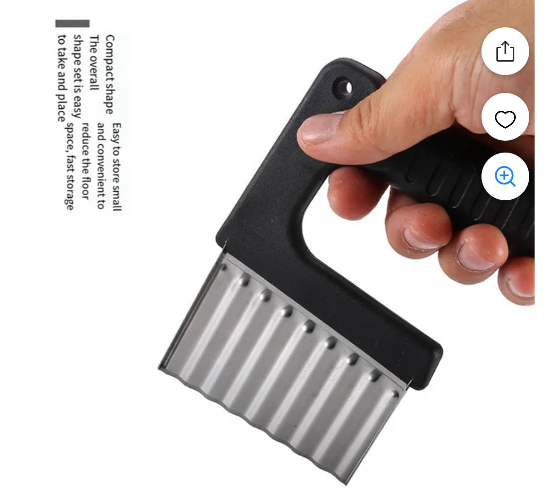 Wavy Cutter Stainless Steel Crinkle Vegetable Potato Chip French Fry Slicer Tool
