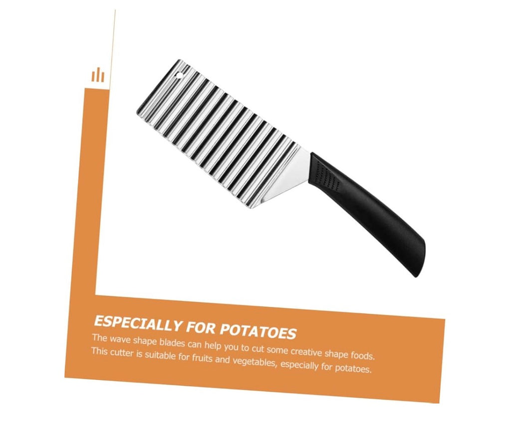 Wavy Cutter Stainless Steel Crinkle Vegetable Potato Chip French Fry Slicer Tool