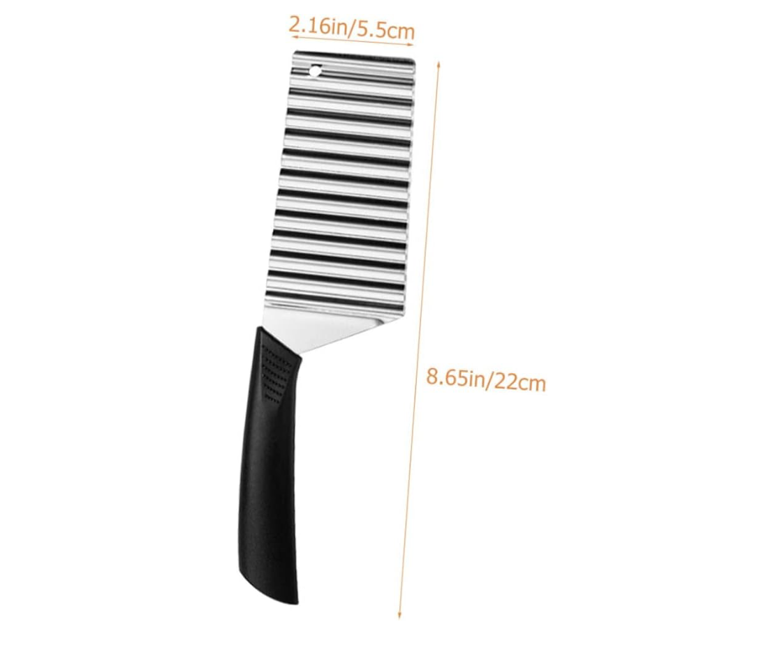 Wavy Cutter Stainless Steel Crinkle Vegetable Potato Chip French Fry Slicer Tool