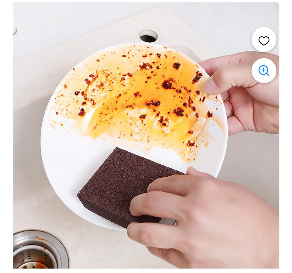 Portable Emery Sponge Brush Eraser Cleaner Kitchen Stains Rust Cleaning
