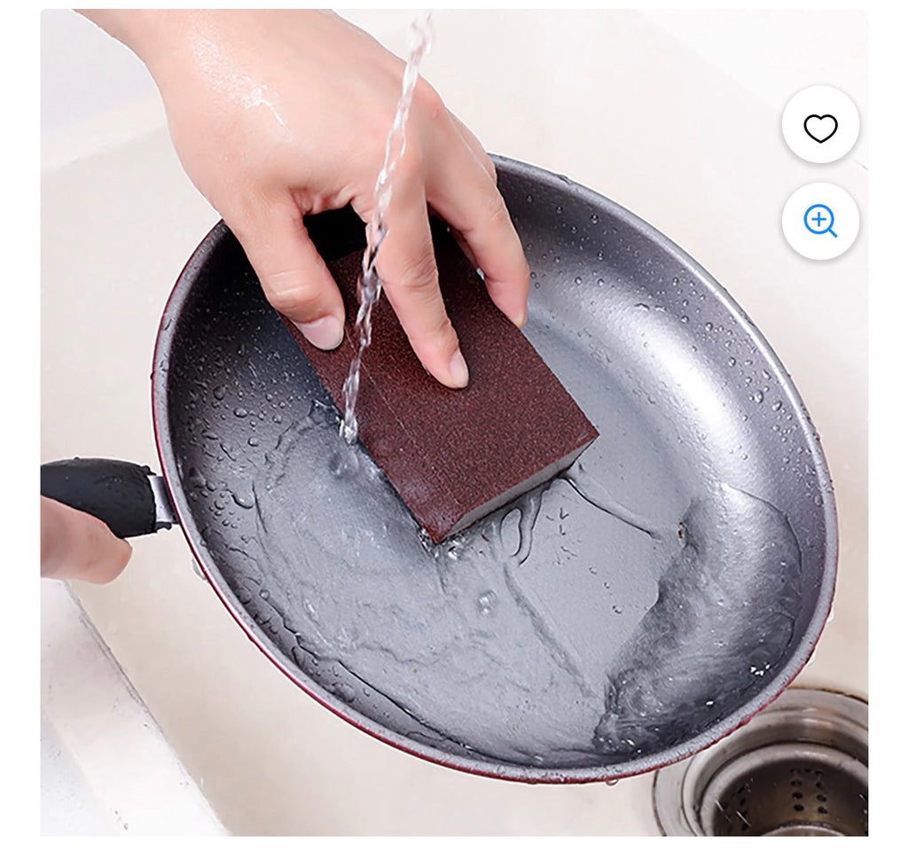 Portable Emery Sponge Brush Eraser Cleaner Kitchen Stains Rust Cleaning