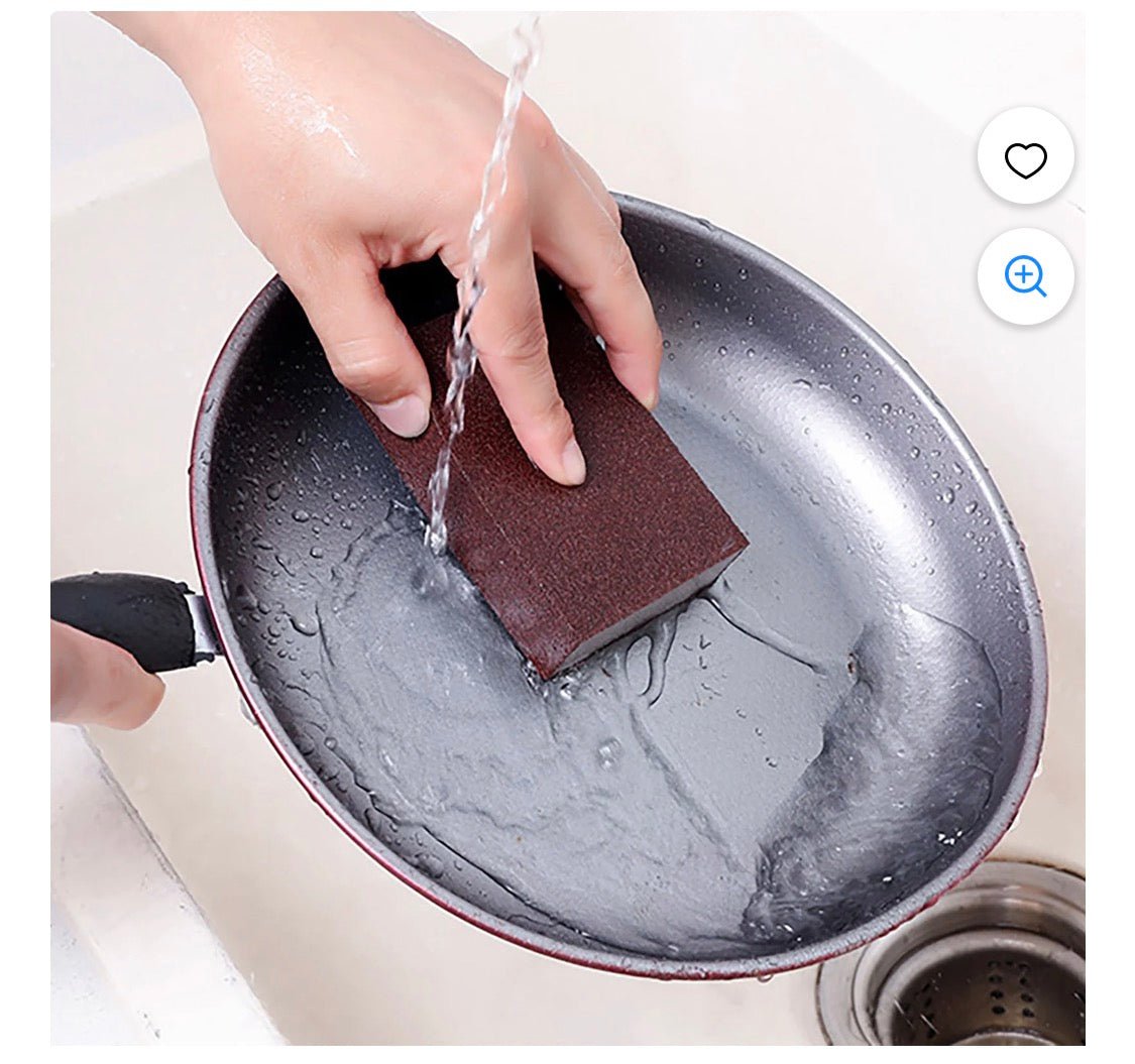 Portable Emery Sponge Brush Eraser Cleaner Kitchen Stains Rust Cleaning