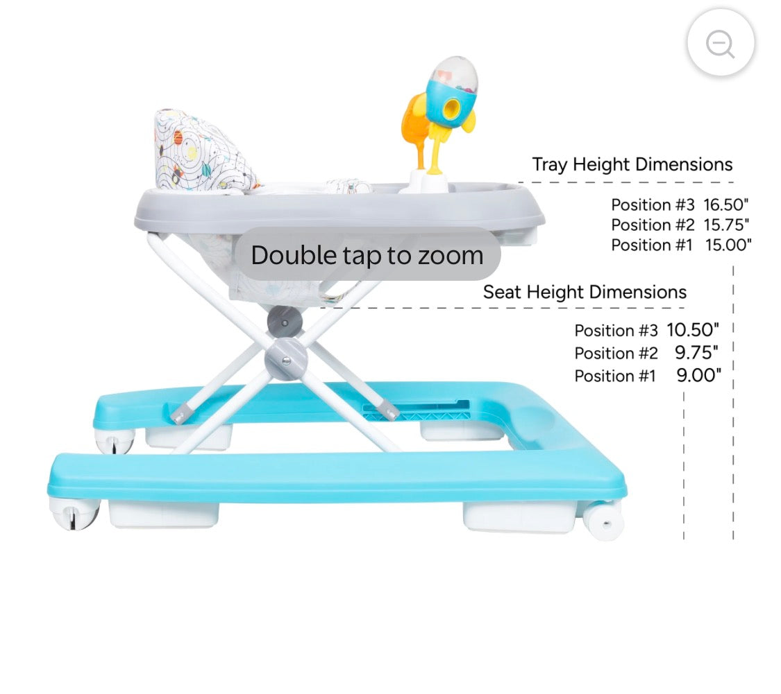 Trend plus 2-In-1 Activity Walker with Deluxe Removable Toys Walk-Behind