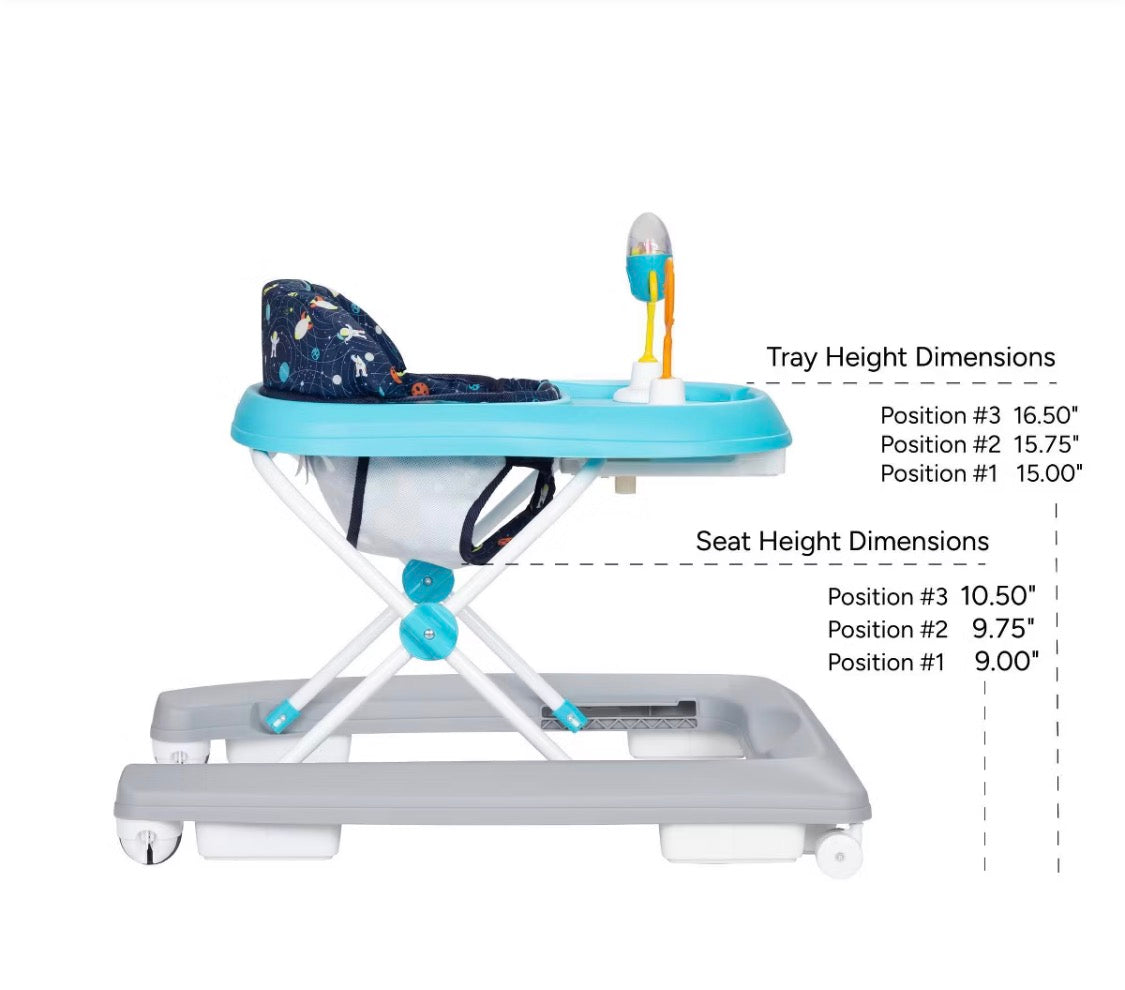 Trend plus 2-In-1 Activity Walker with Deluxe Removable Toys Walk-Behind