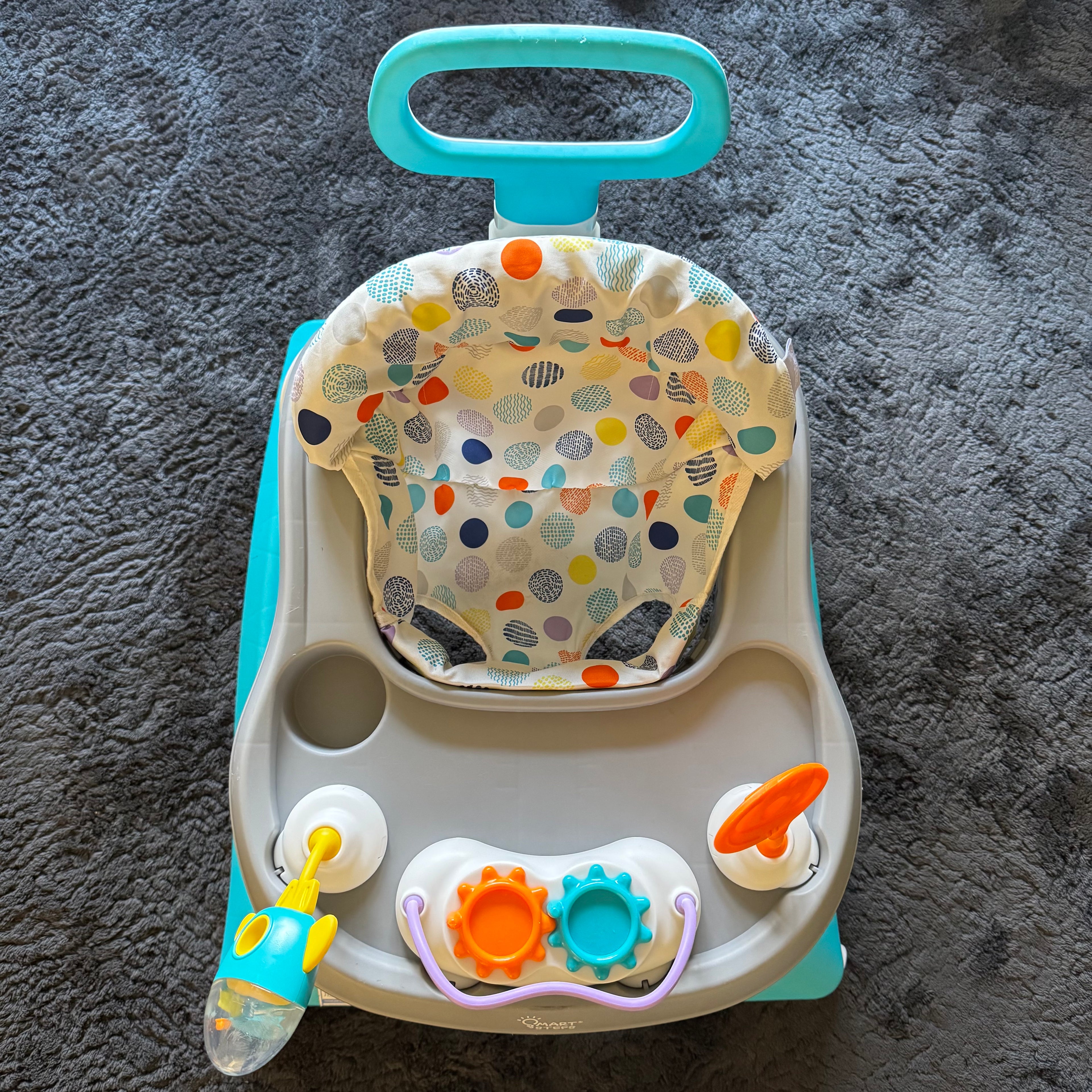 Trend plus 2-In-1 Activity Walker with Deluxe Removable Toys Walk-Behind
