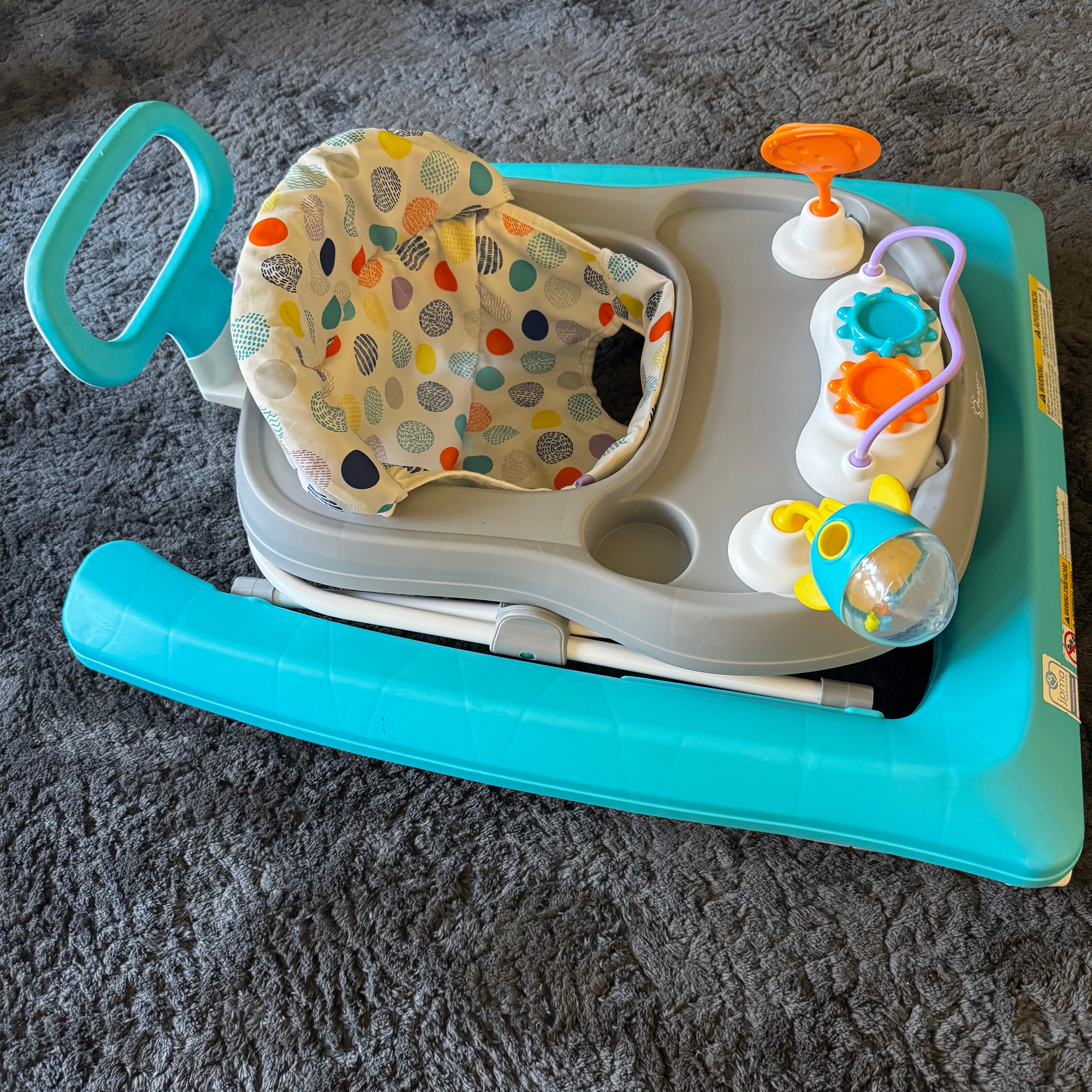 Trend plus 2-In-1 Activity Walker with Deluxe Removable Toys Walk-Behind