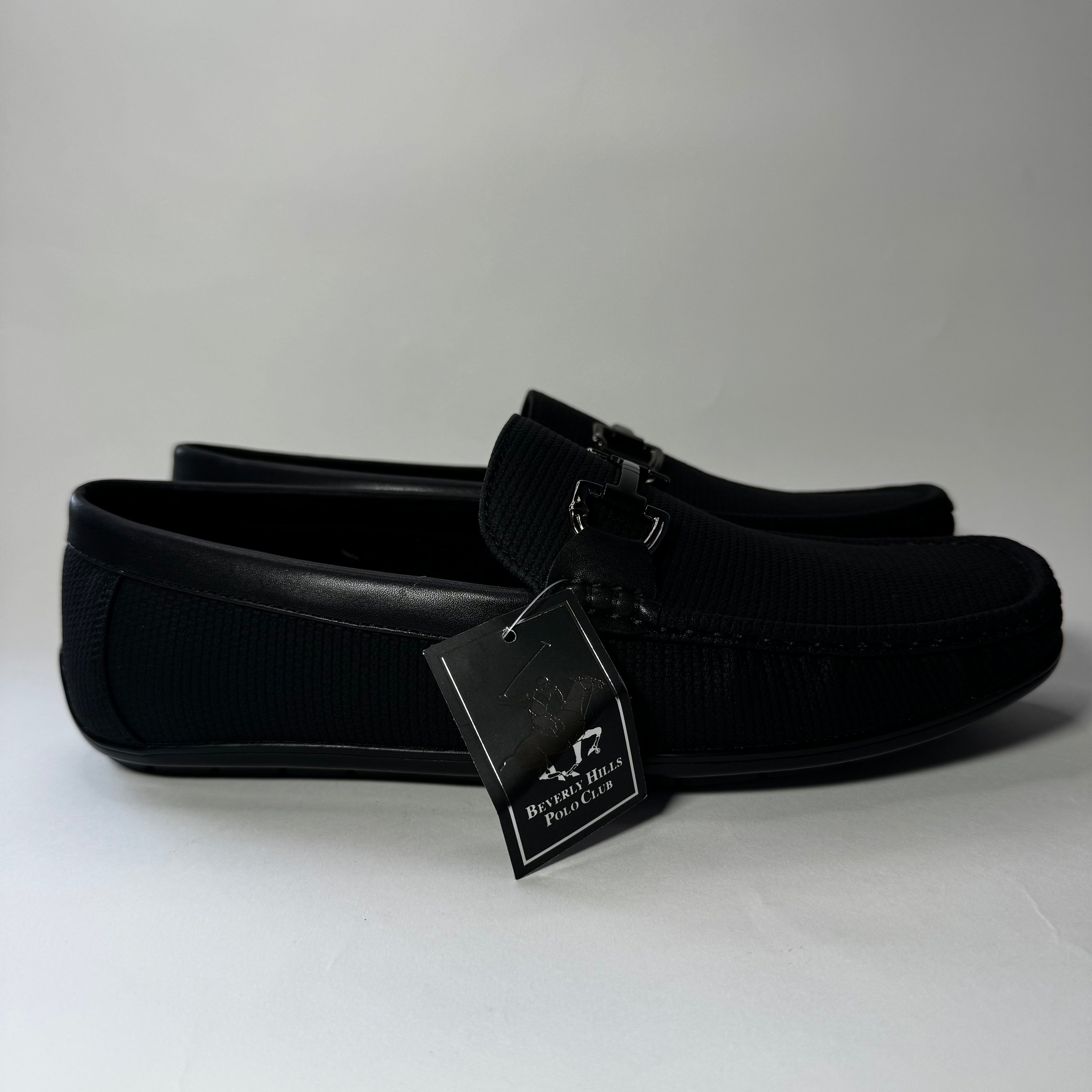 Beverly Hiils Polo Club Black Driving Loafers Size 8.5