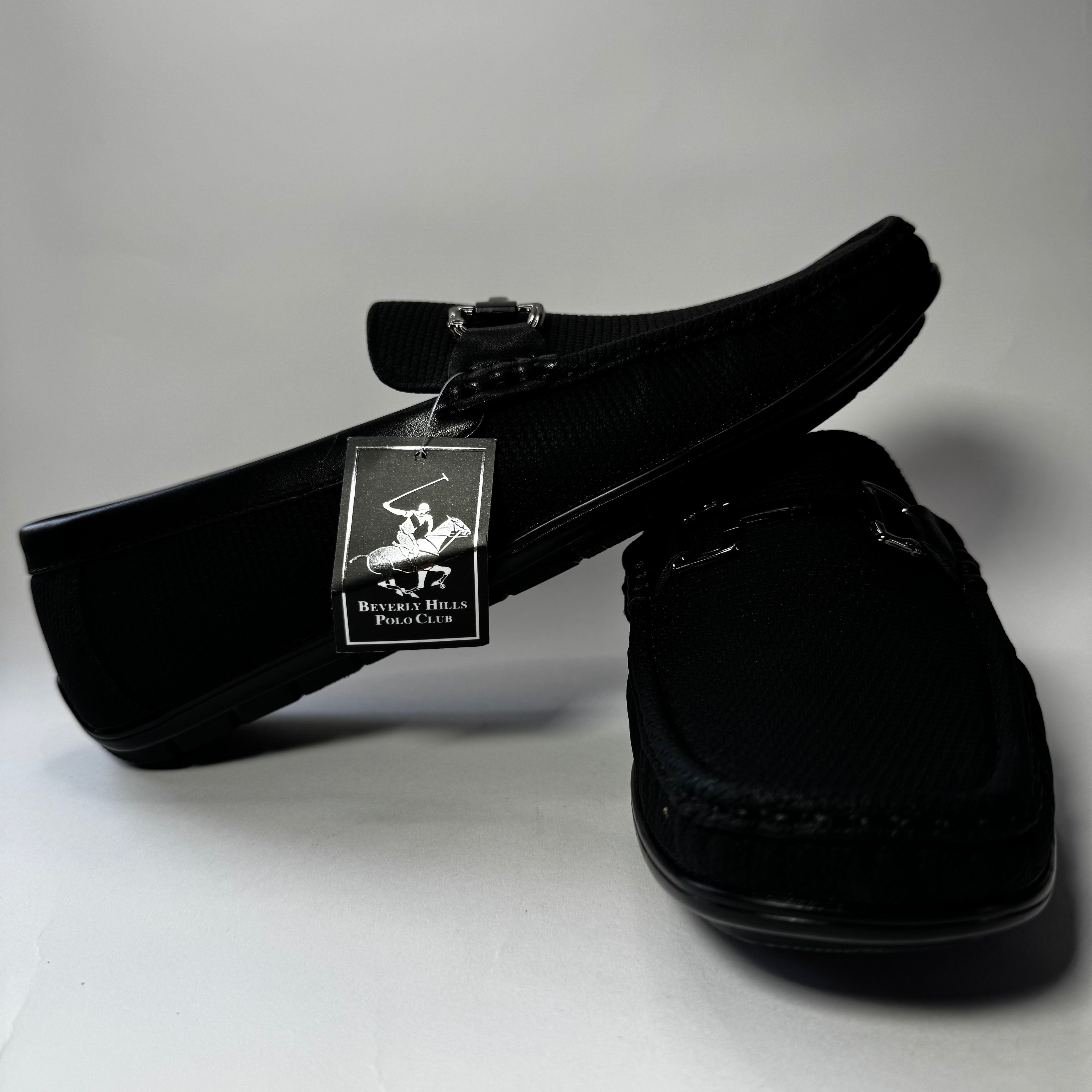 Beverly Hiils Polo Club Black Driving Loafers Size 8.5