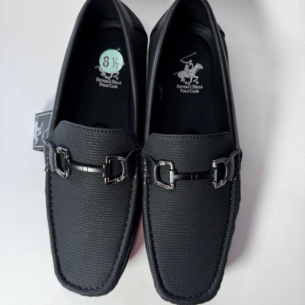 Beverly Hiils Polo Club Black Driving Loafers Size 8.5