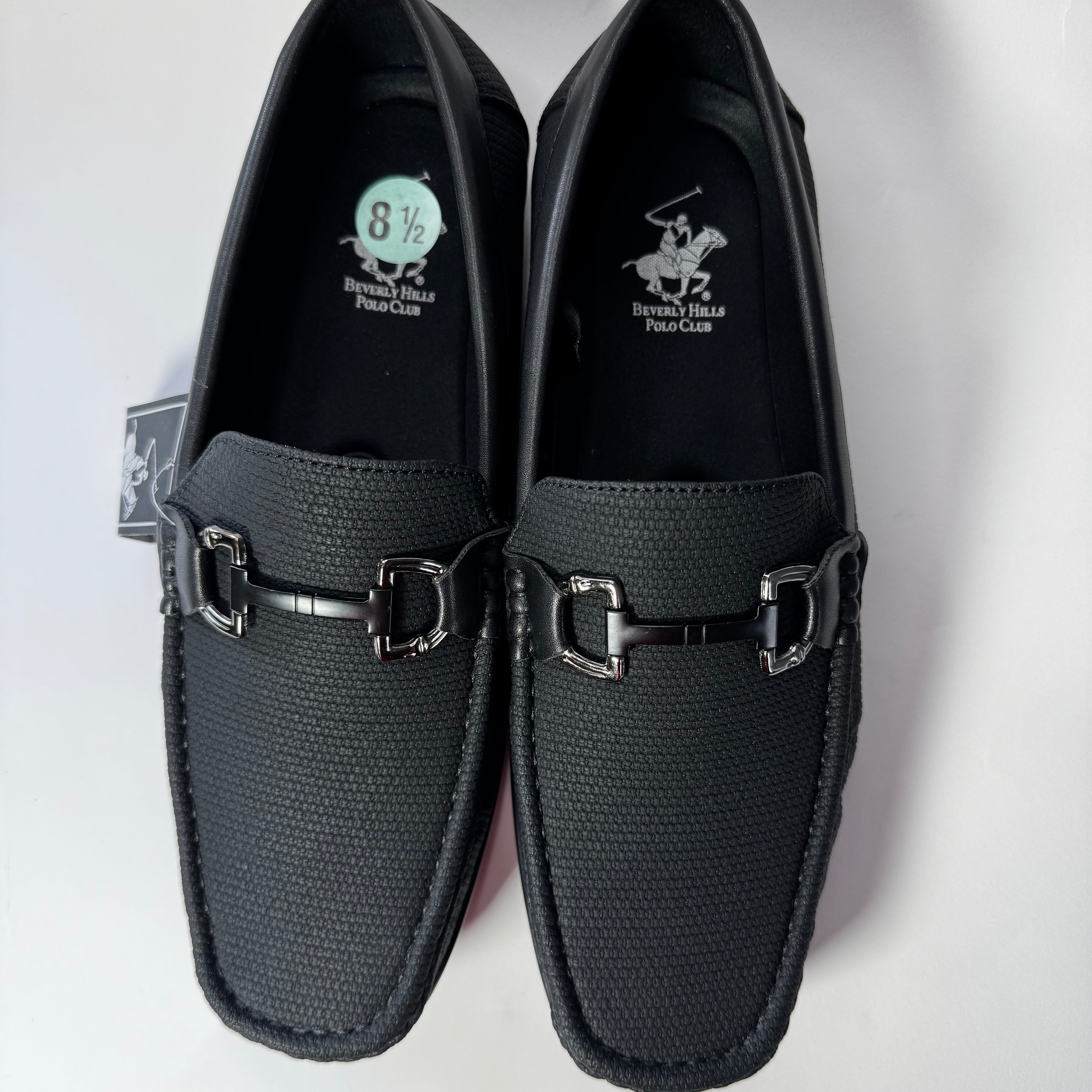 Beverly Hiils Polo Club Black Driving Loafers Size 8.5