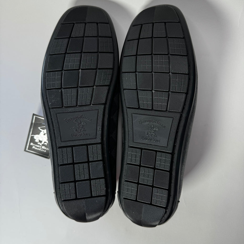 Beverly Hills Polo Club Men Grey N Black Slip on loafers Size 8