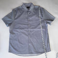 Express Fitted Button Up Dress Slim Shirt Mens Size L Short Sleeve Gray