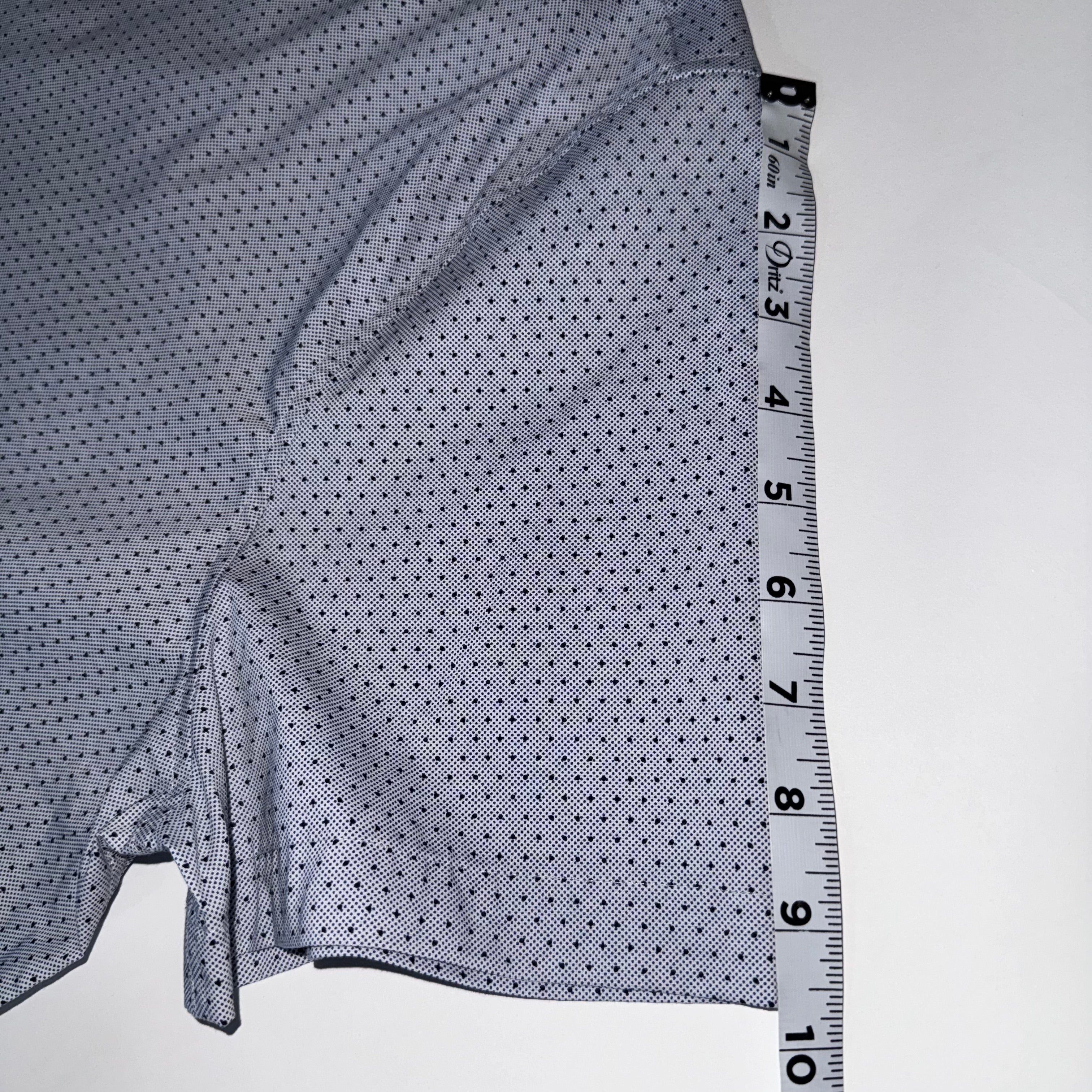 Express Fitted Button Up Dress Slim Shirt Mens Size L Short Sleeve Gray