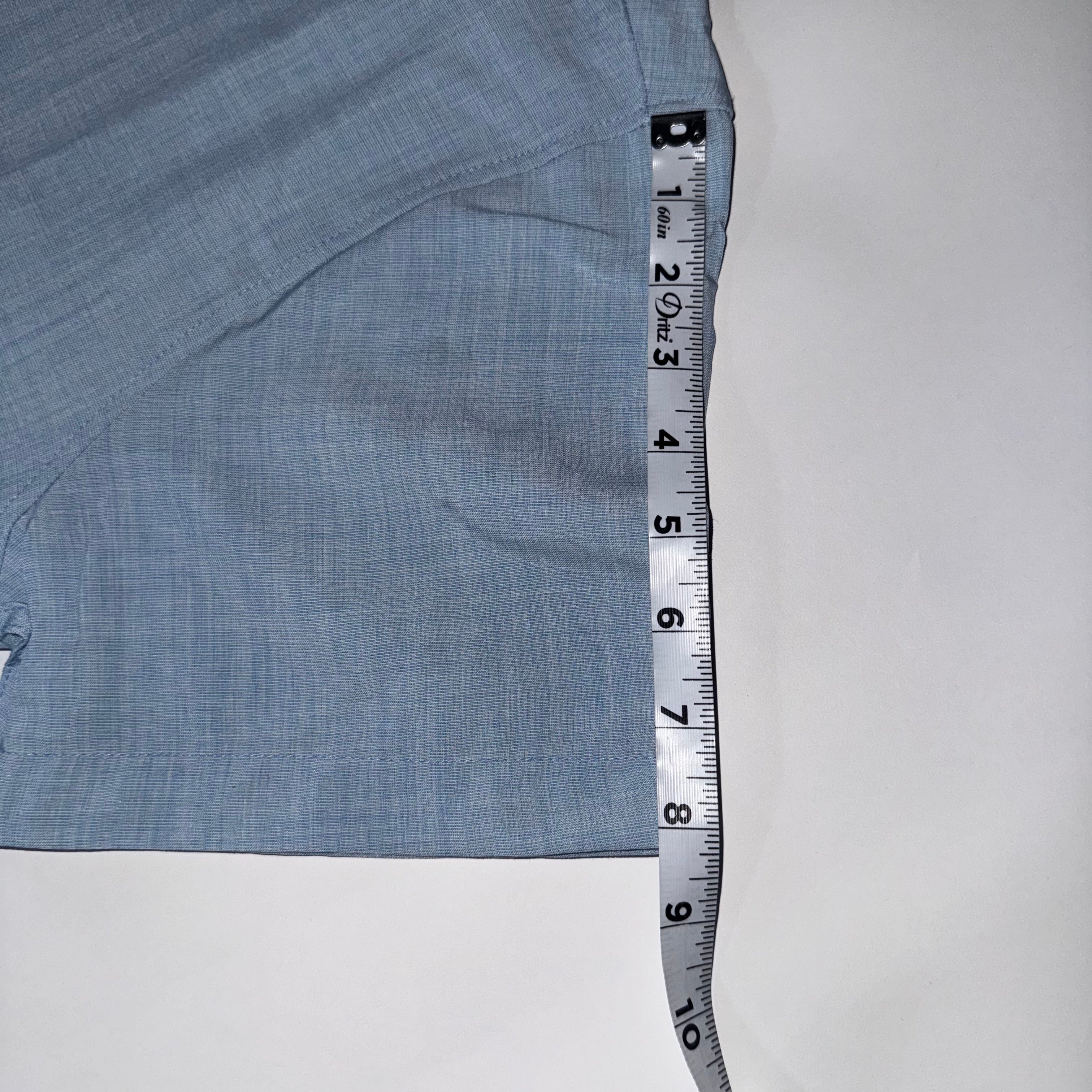 Denim & Flower By Ricky Singh Men's Light Blue Collared Button Down Shirt, L