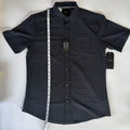Six Lincoln New York Men's Printed Shirt, Short sleeve Button down Size L