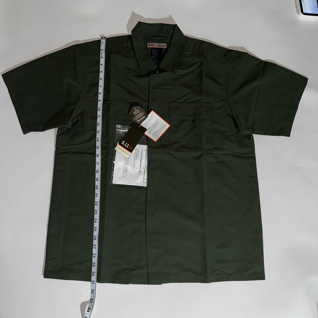 5.11 Tactical Fast Tac TDU Green Mens L Rip Stop Shirt Uniform