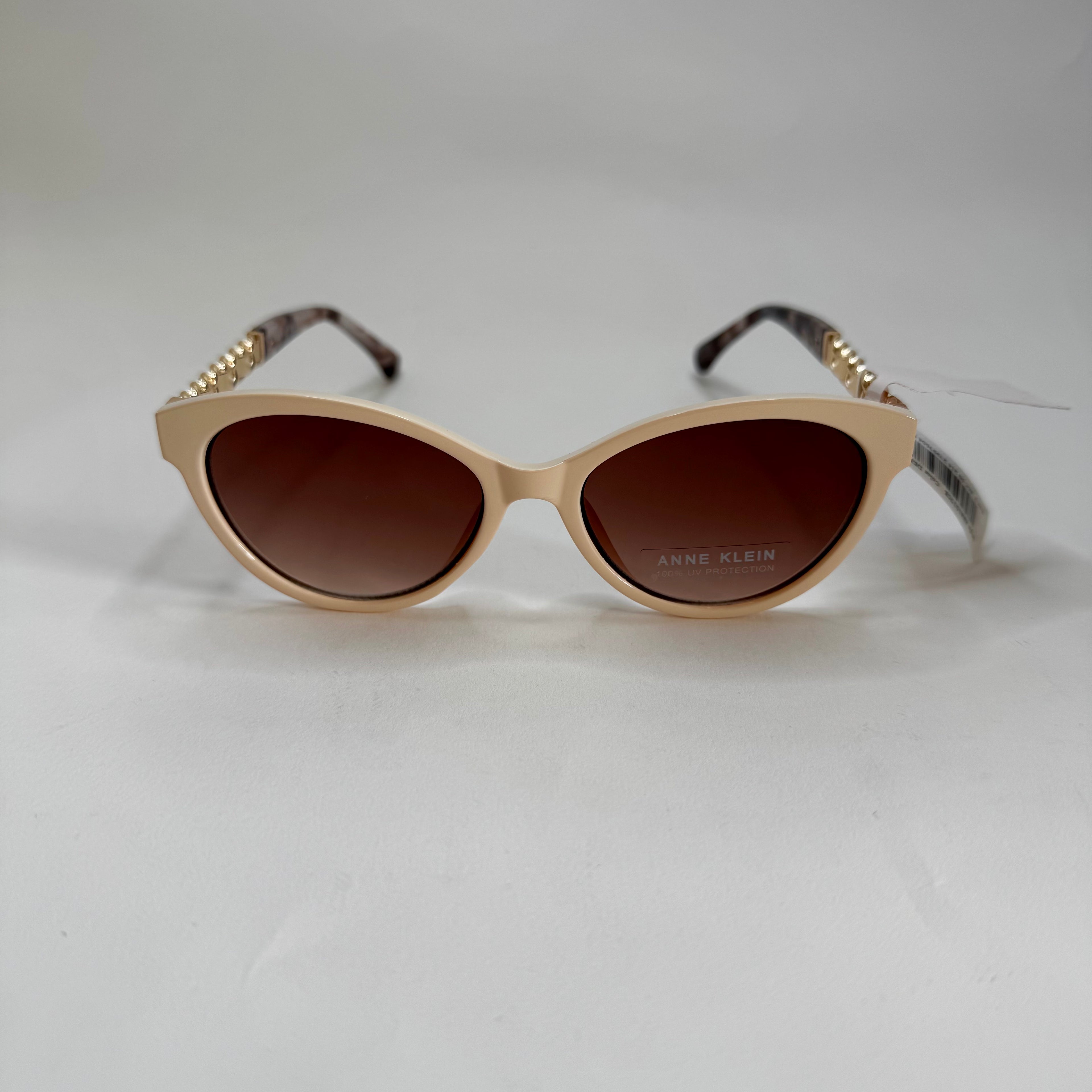 Slim Cat Eye Sunglasses With Braided Chain Link Metal Temples in Chattannooga,TN