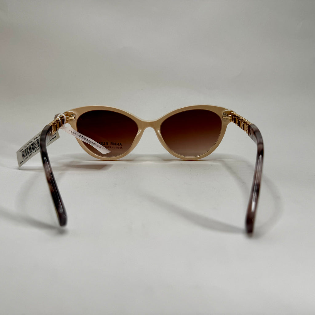 Slim Cat Eye Sunglasses With Braided Chain Link Metal Temples in Chattannooga,TN