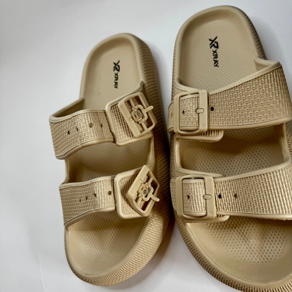 Xray Women Men Double Buckle Adjustable Eva Slide Slippers Cloud Pillow Sandals