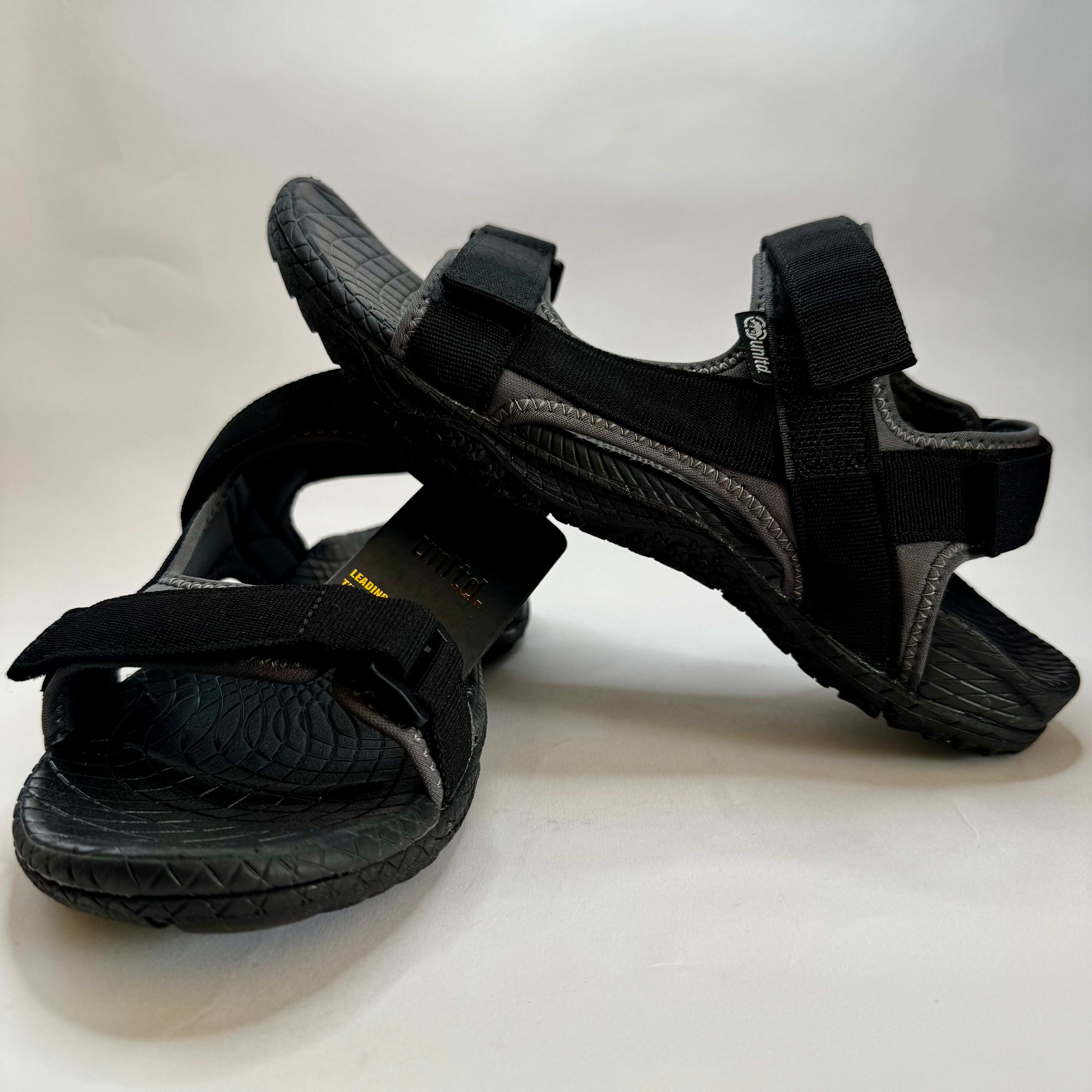 Men's Ecko Unltd Athletic Strappy Sandals Grey Black Size 8,5 US