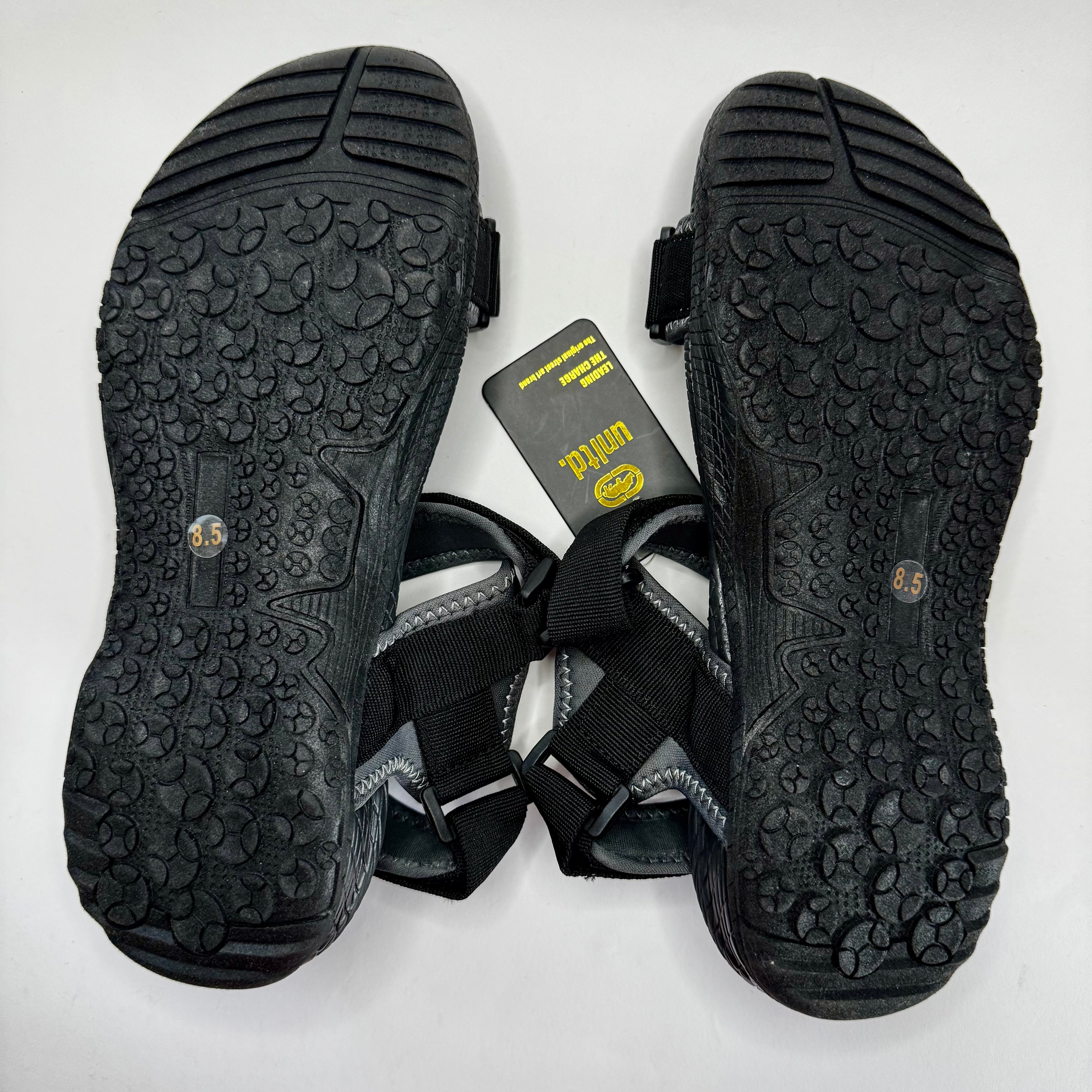 Men's Ecko Unltd Athletic Strappy Sandals Grey Black Size 8,5 US