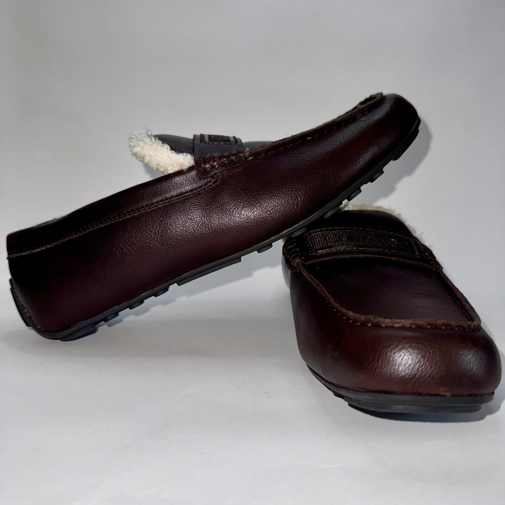 Calvin Klein Men's Brown Leather Loafer Slip-On Square Toe Size 8