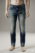 Prps Le Sabre Stretch Slim Fit Jeans Men's 36 Distressed Vintage Blue