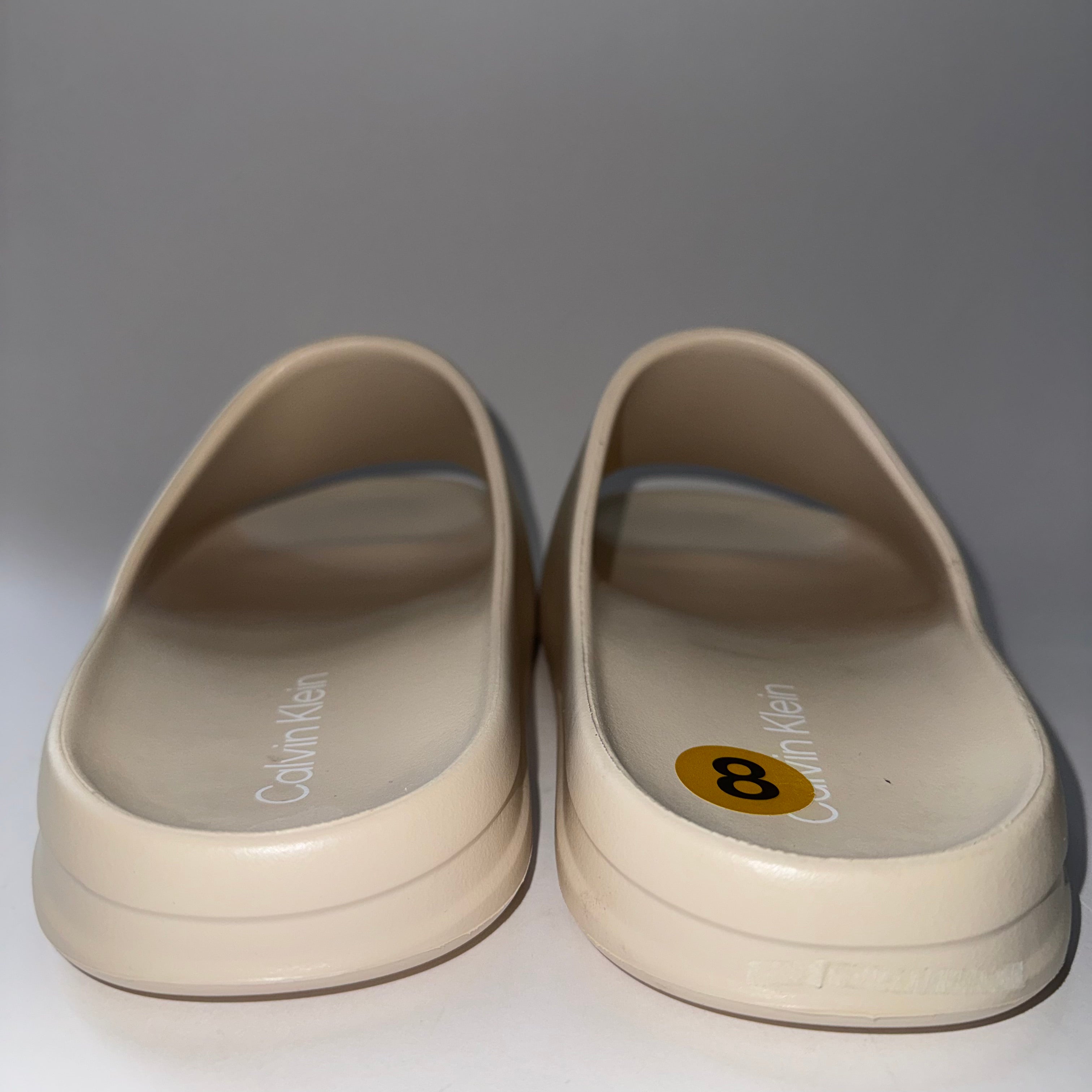 Calvin Klein Sandals Slides Beige Men's Size 8