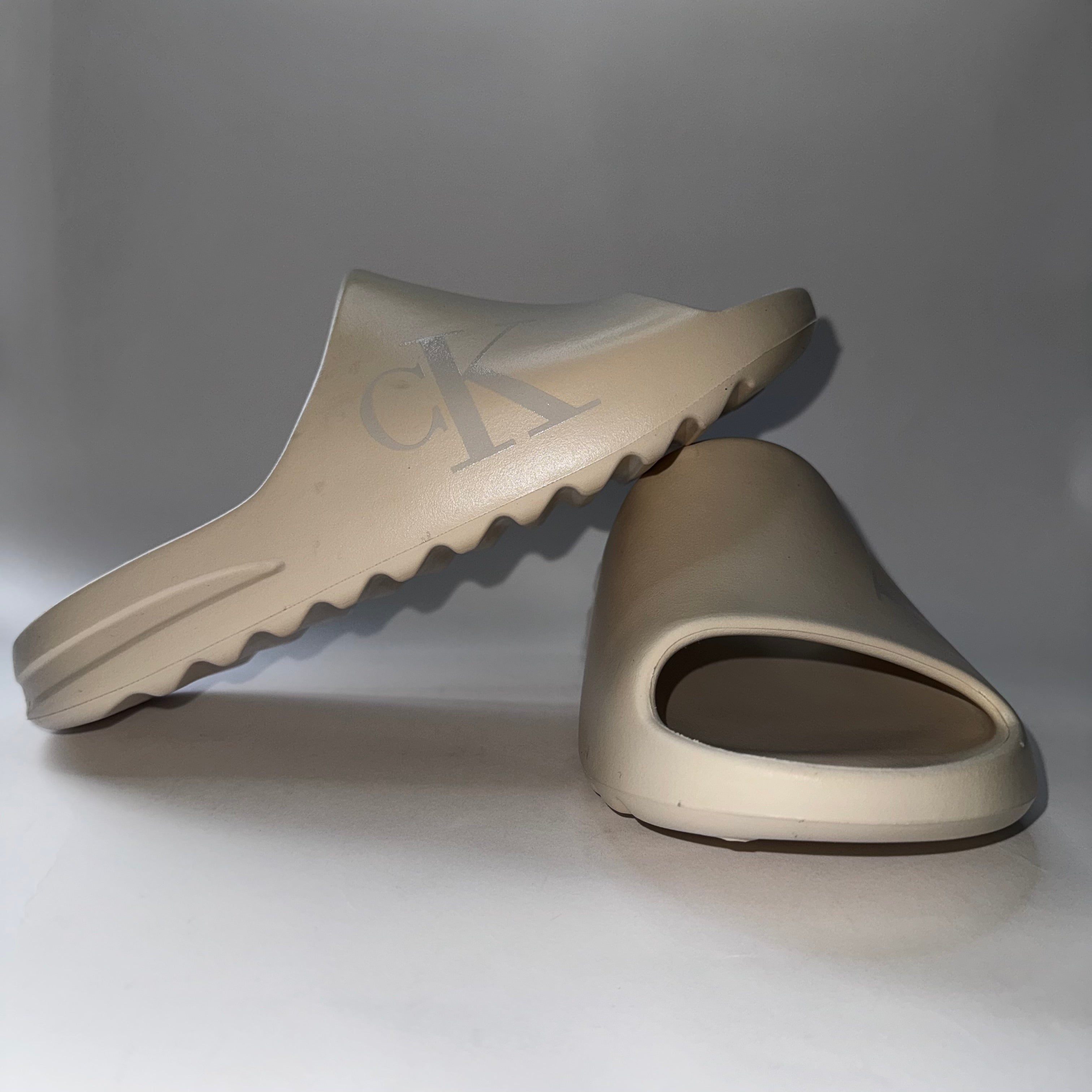 Calvin Klein Sandals Slides Beige Men's Size 8