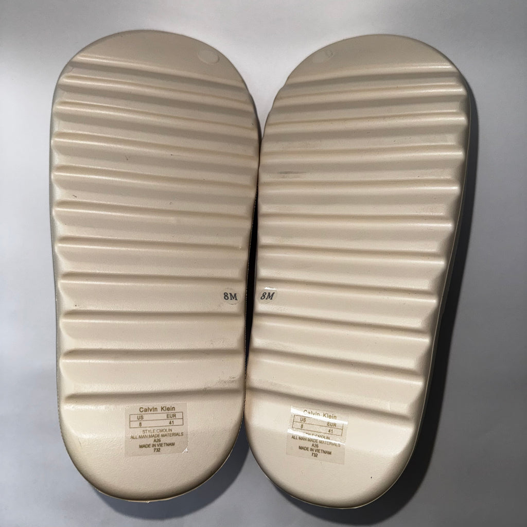 Calvin Klein Sandals Slides Beige Men's Size 8