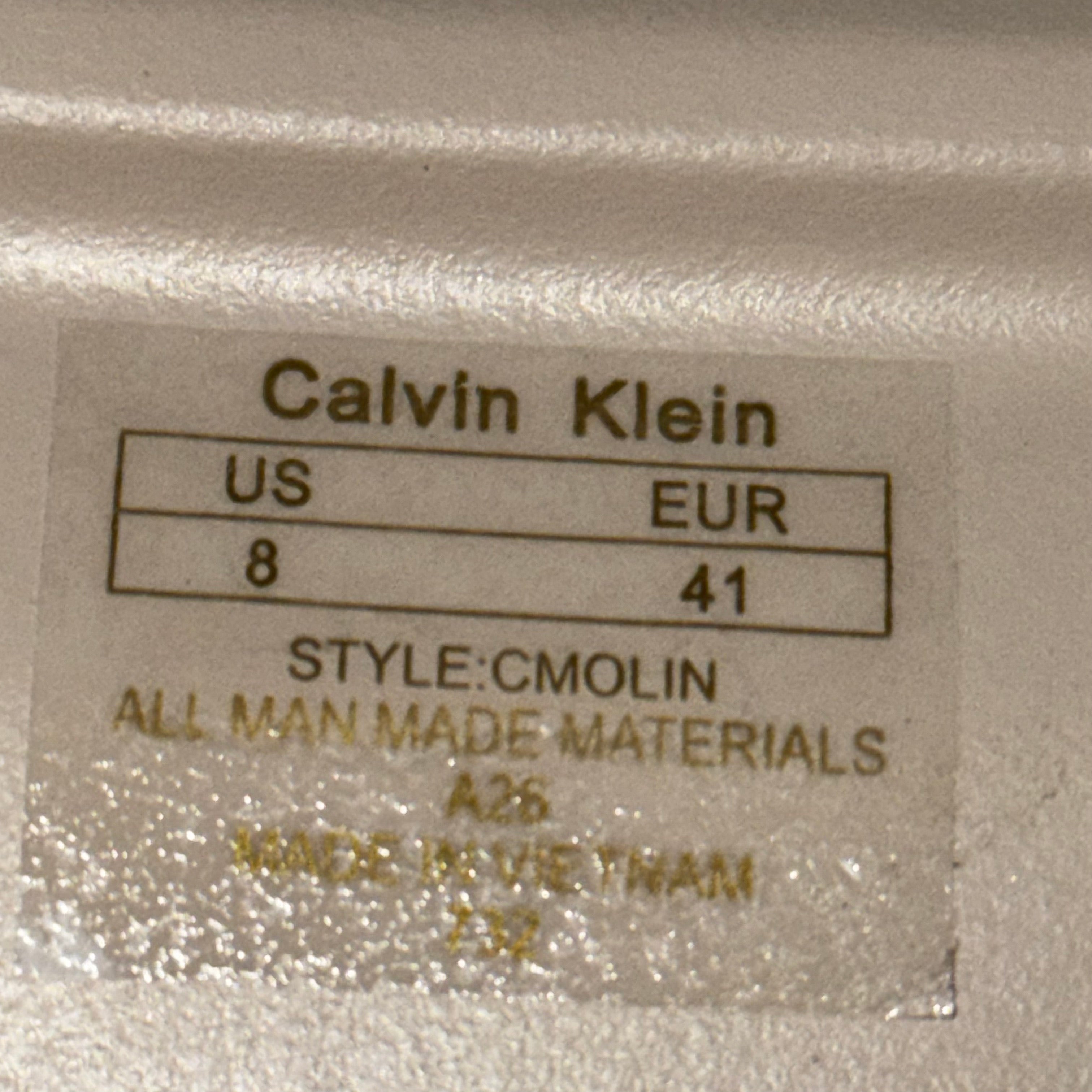 Calvin Klein Sandals Slides Beige Men's Size 8