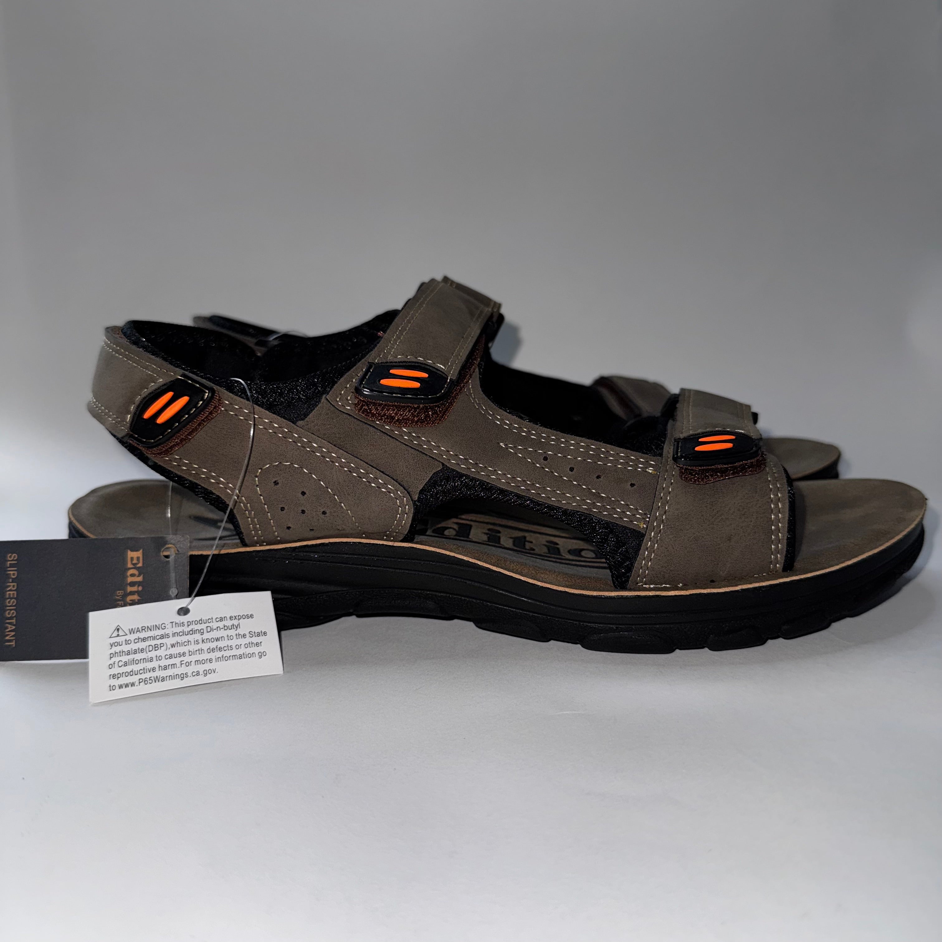Edition Sport Casual Sandals Ajustable Straps and Orange accents