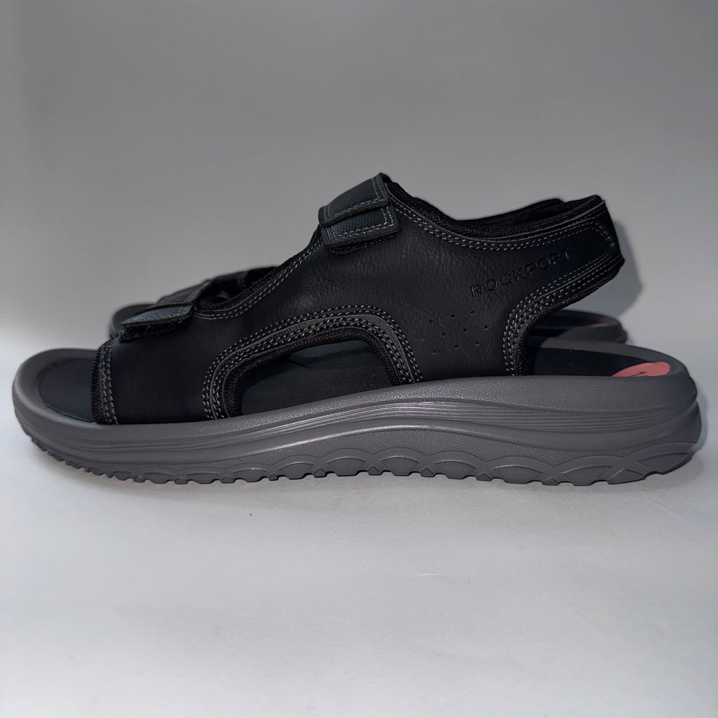 Rockport Men's Sandals Black Strap Adjustable Size 10