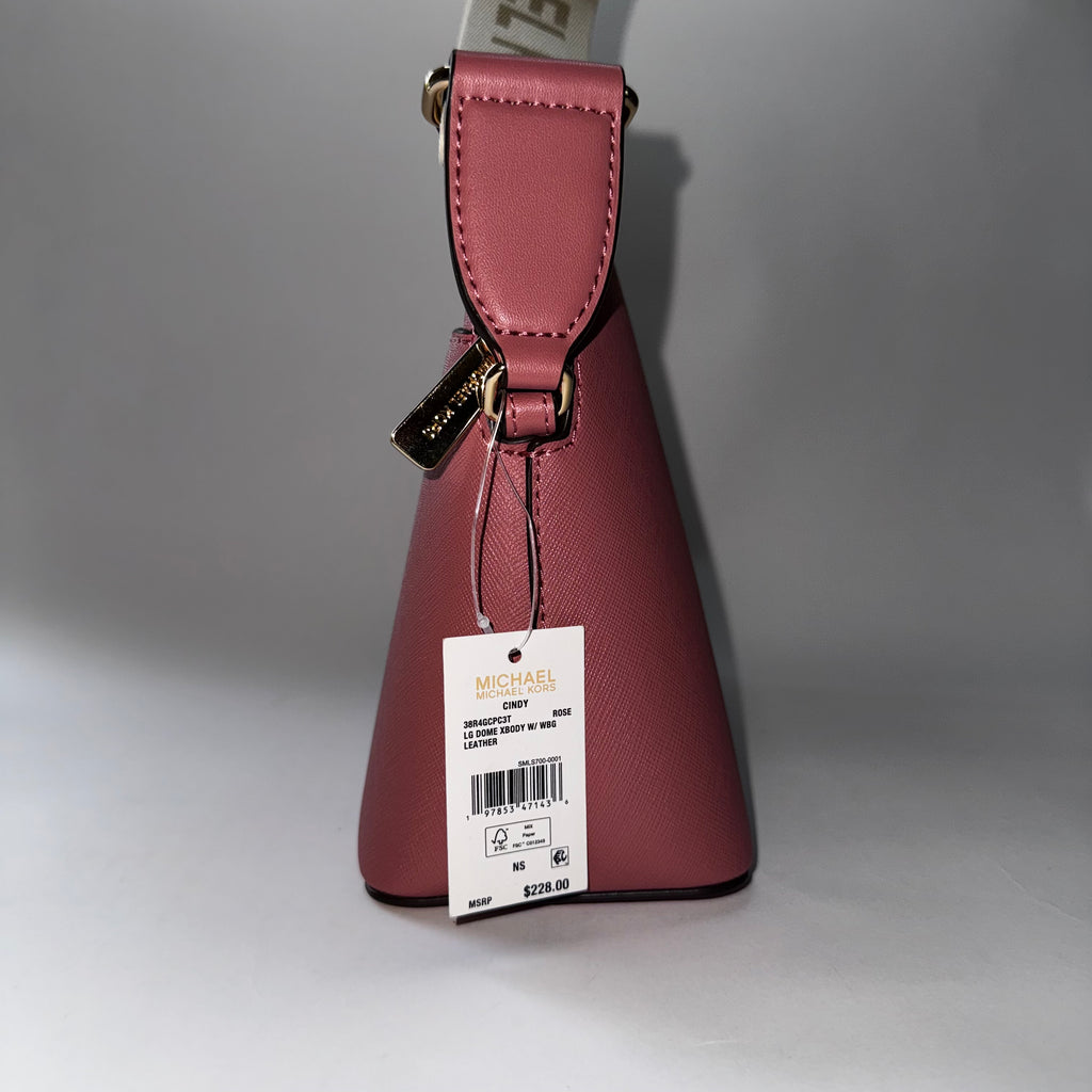 Michael Kors Cindy Lg Dome Crossbody Leather