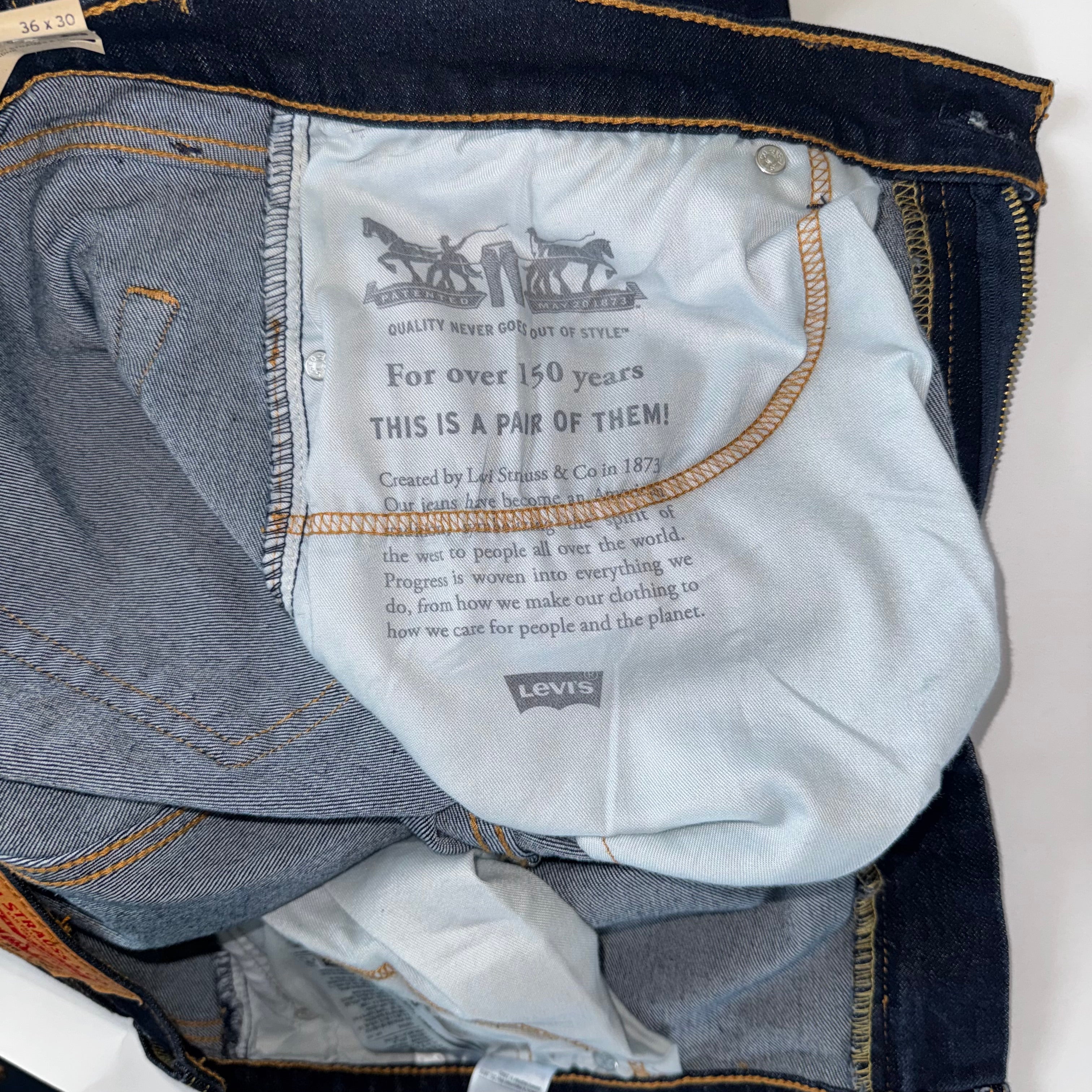 Levi's Men"s 501 Original Fit Bleu, Size 36x30